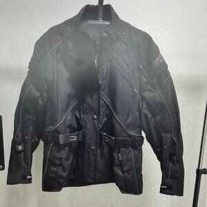 Joe Rocket Woman’s Men’s Black Long Sleeve Padded Full Zip Motorcycle Jacket L